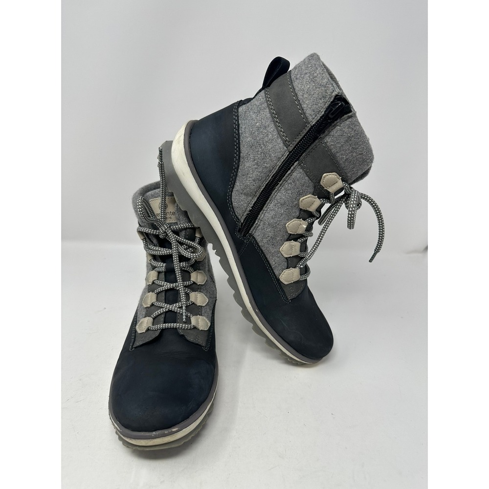 Remonte Boots Women 40 Gray Blue D8682-45 Tex Wool Leather Ankle Winter Zipper